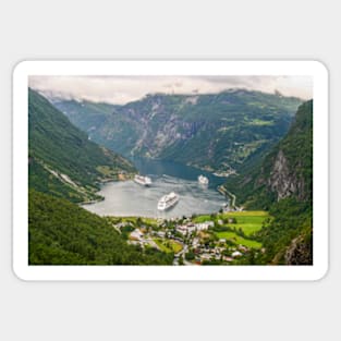 Geiranger Cruise Ships Sticker